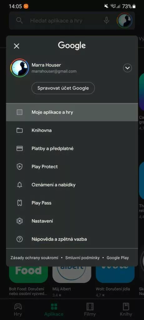 Obchod Play beta předběžný přístup aplikace 2 profil nabídka