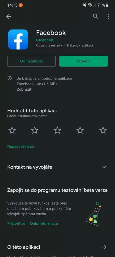 Obchod Play beta předběžný přístup aplikace 4 karta aplikace