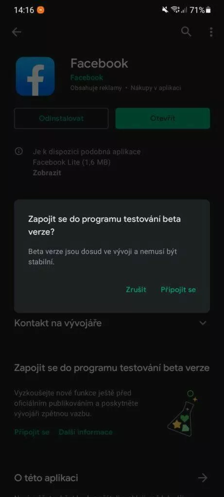 Obchod Play beta předběžný přístup aplikace 5 zapojit se do programu