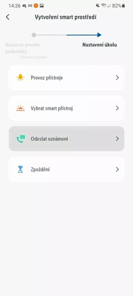 oznámení scénář