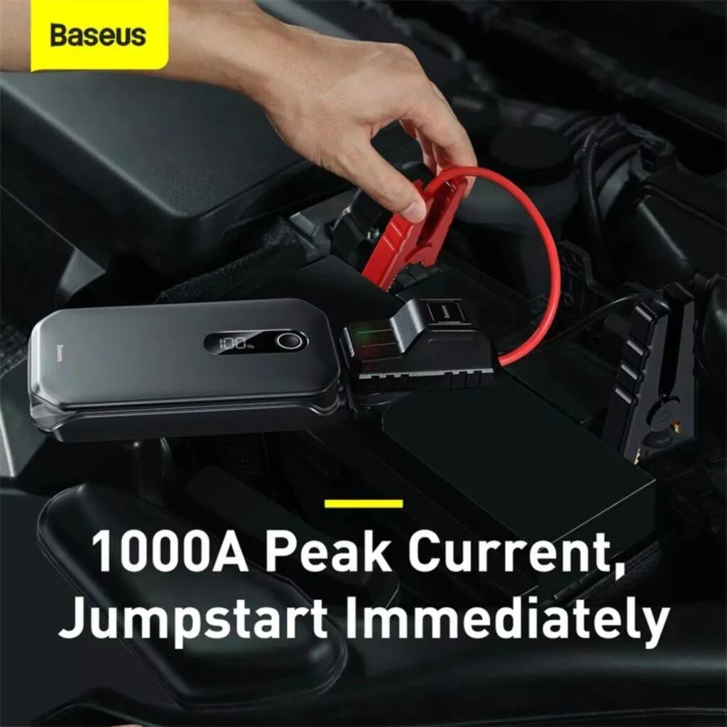 12000mAh automobilový jump starter Baseus proud