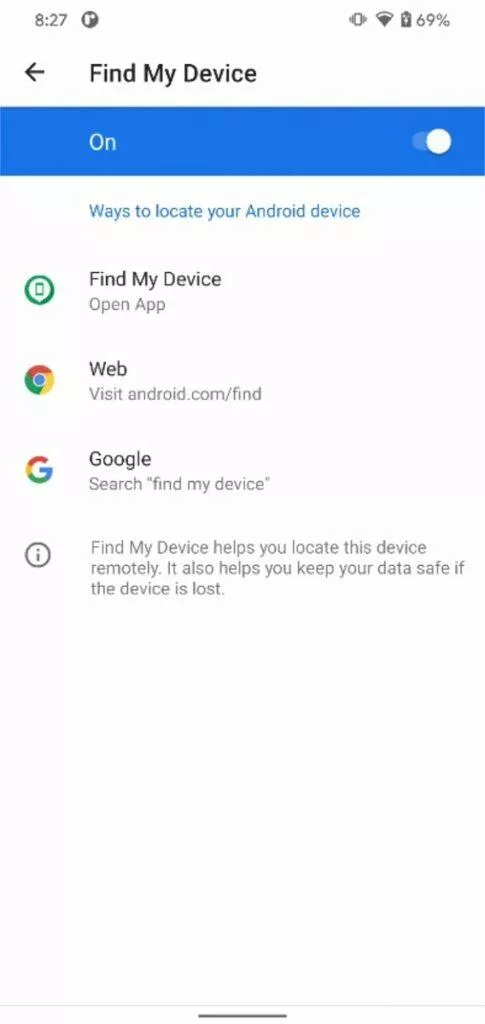 google prekope sluzbu najdi moje zarizeni