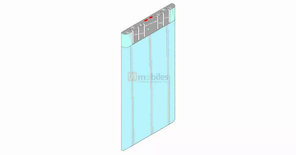 Mobil s odnímatelnými hodinkami Samsung patent zadní strana
