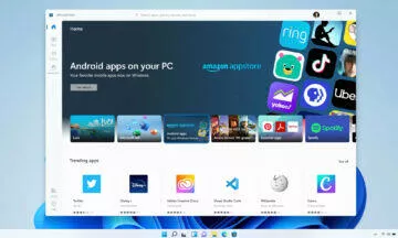 Windows 11 Android aplikace Intel Bridge Amazon Appstore