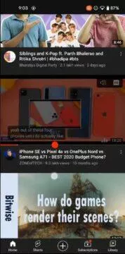 Žádaná funkce aplikace YouTube aktualizace