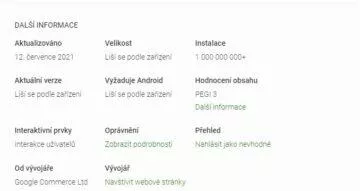 Google Tabulky miliarda stažení screen