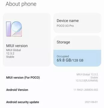 poco x3 pro miui 12.5