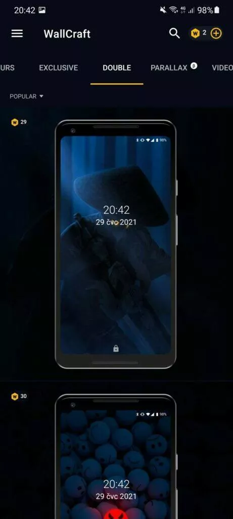tapety na mobil tapety na plochu tapeta aplikace WallCraft double