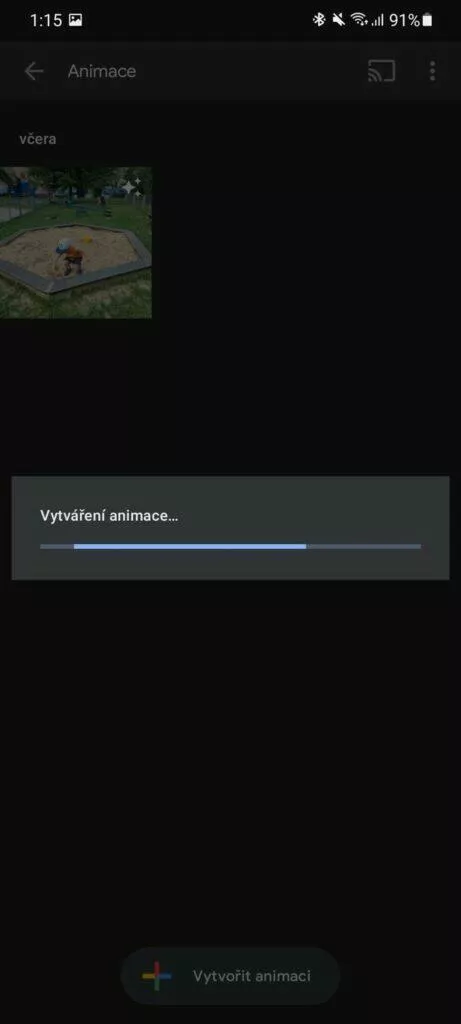 Výtvory Fotky Google editace 4 Animace vytváření