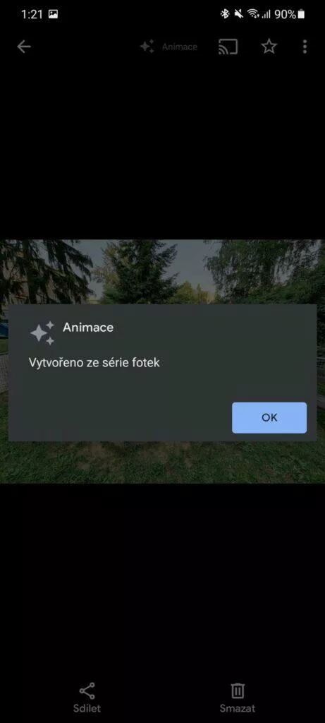 Výtvory Fotky Google editace 5 Animace výsledek