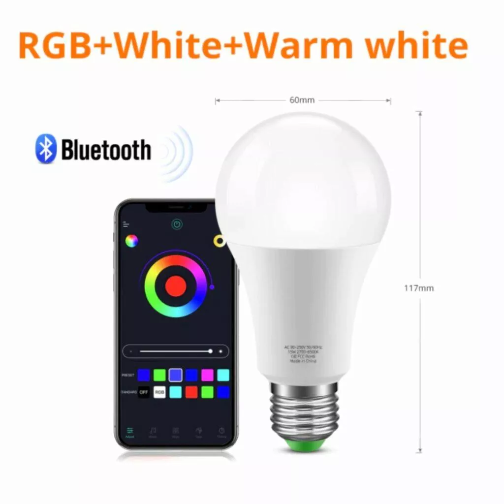 Bluetooth RGB E27 žárovka