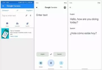 Google Překladač redesign ukázka
