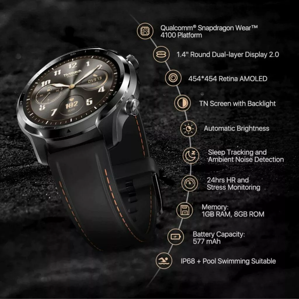 Hodinky TicWatch Pro 3 GPS parametry