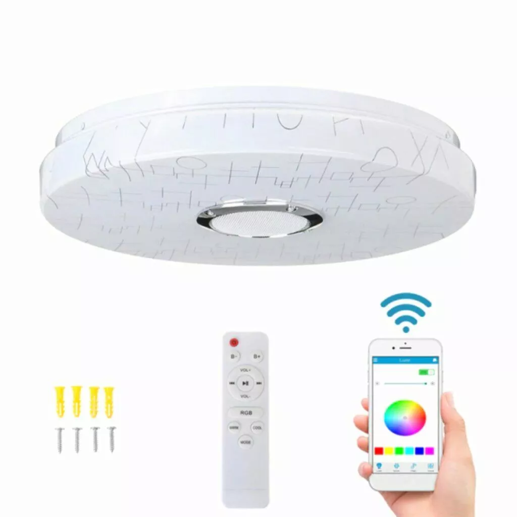Kulaté stropní RGB světlo s reproduktorem