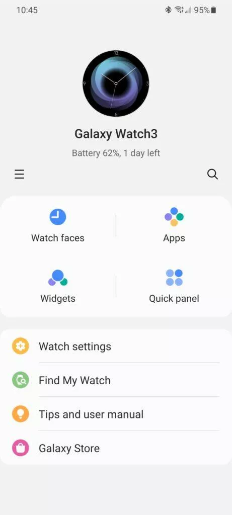 Samsung Galaxy Wearable redesign nový hodinky