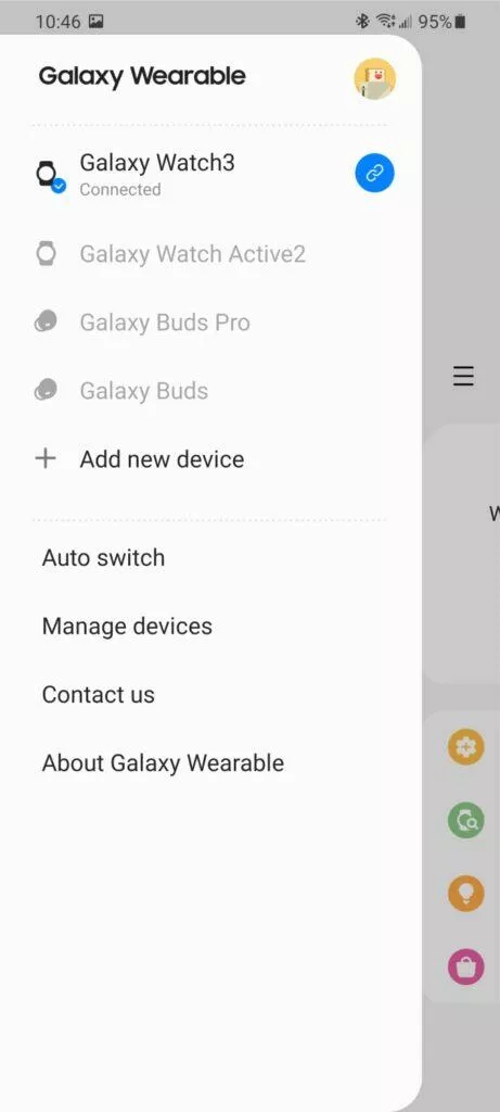 Samsung Galaxy Wearable redesign nový výběr