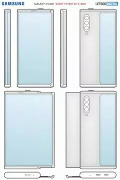Samsung rolovací telefon patent výkres