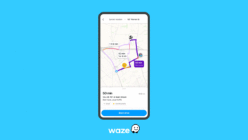 Waze uzavírky trasy před odjezdem animace