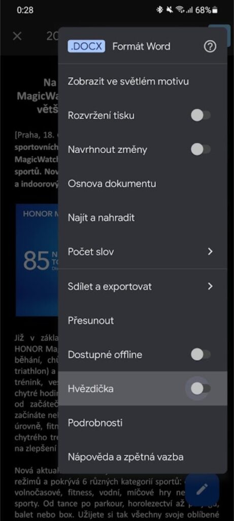 aplikace Google Disk Drive 5 tipů hvězdička 1
