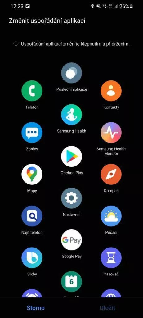 Galaxy Wearable 4 aplikace