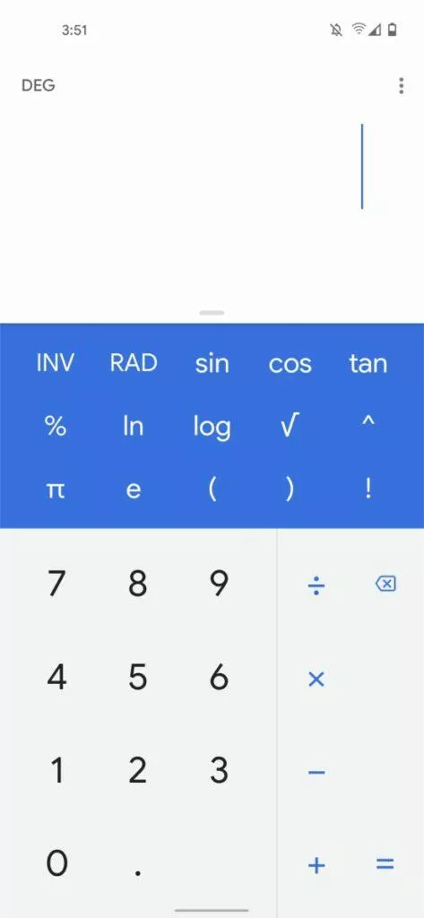 Google Kalkulačka Material You Android 12 design stará