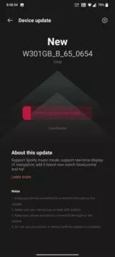 Nová aktualizace pro OnePlus Watch 