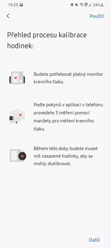 Samsung Health Monitor 3 kalibrace
