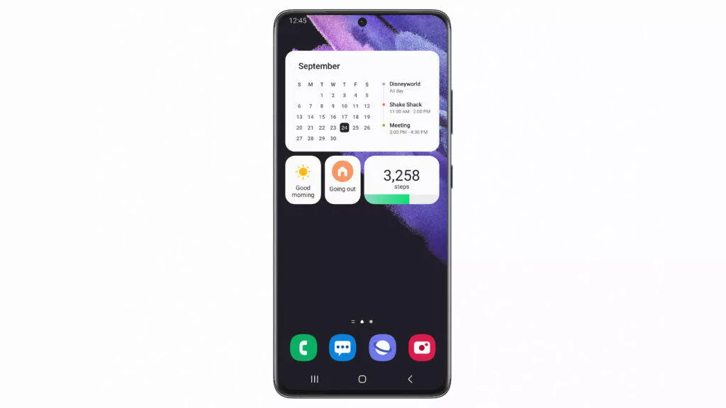 samsung one ui 4 widgety