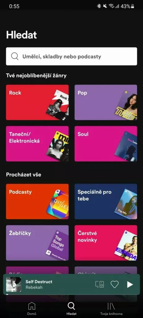 Spotify Společný mix playlist Blend 1 hledat