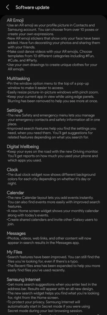 Změny v nadstavbě Samsung One UI 4 (2)