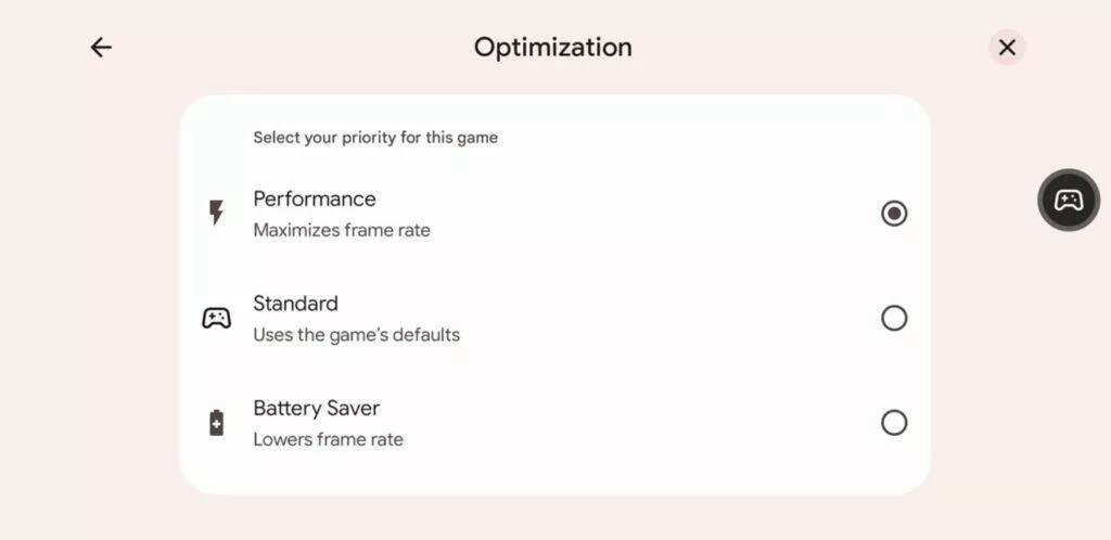 Android 12 prvni hry Game Mode optimization