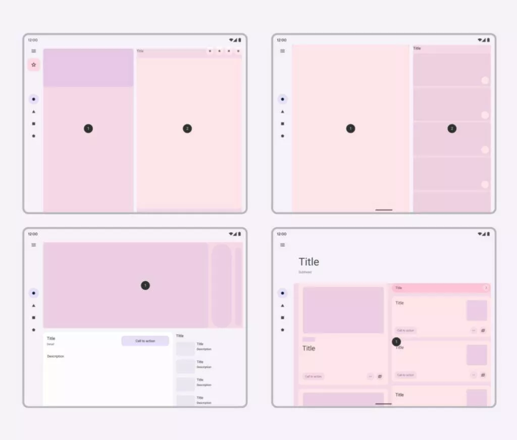 Android 12L novinky ukázky preview adaptivní UI
