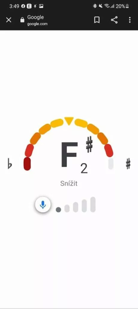 Google aplikace tuner ladička F