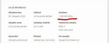 Google Lens miliarda stažení instalací Obchod Play