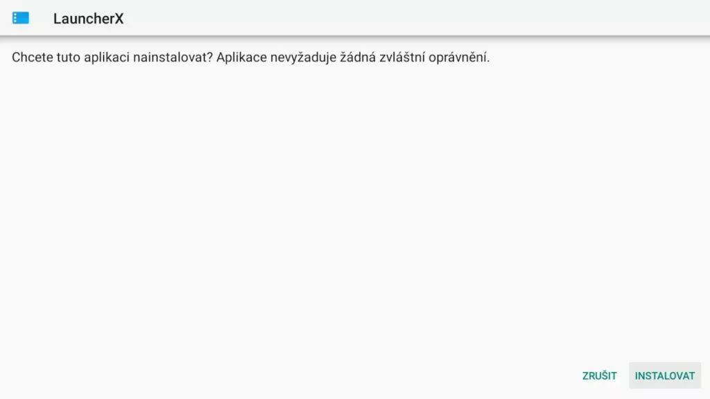 instalace Google TV do Android TV 3 instalace LauncherX
