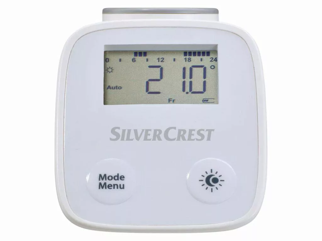 LIDL Smart Home termohlavice termostatická hlavice Zigbee Silvercrest displej tlačítka