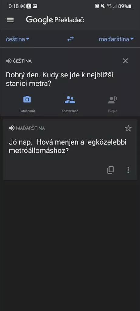 Slovníček frází fráze Překladač Google triky 2