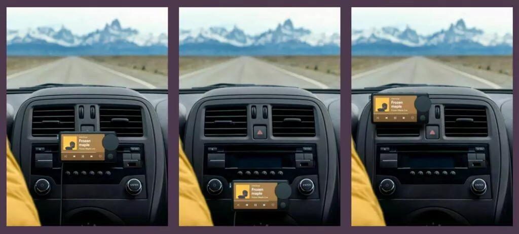 Spotify Car Thing možnosti upevnění