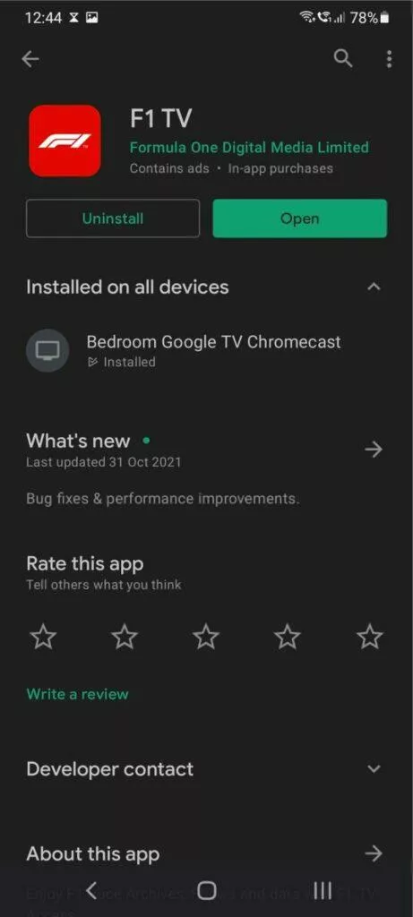 android tv aplikace instalace z mobilu f1 tv