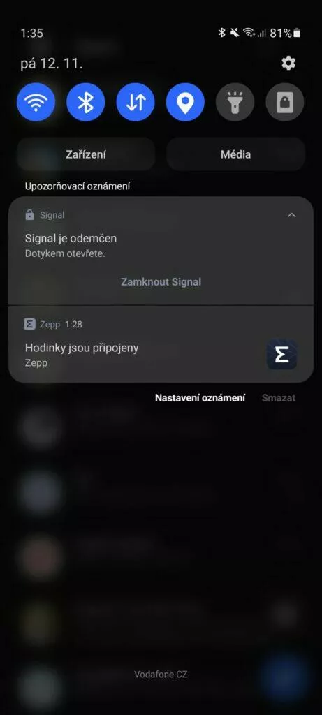 efektivnější aplikace Signal tipy zámek obrazovky 4 informace