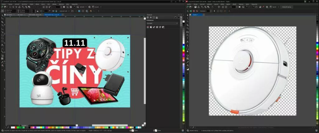 Huawei MateView GT 34 monitor test screenshot Corel grafika