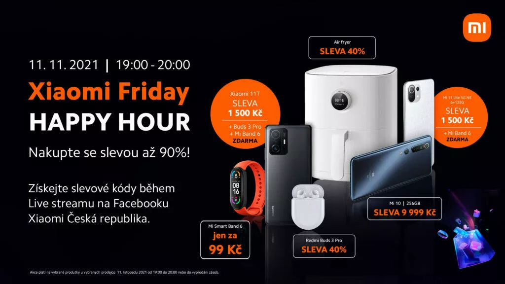 Xiaomi Band 6 zdarma sleva akce_Xiaomi Friday_HappyHour