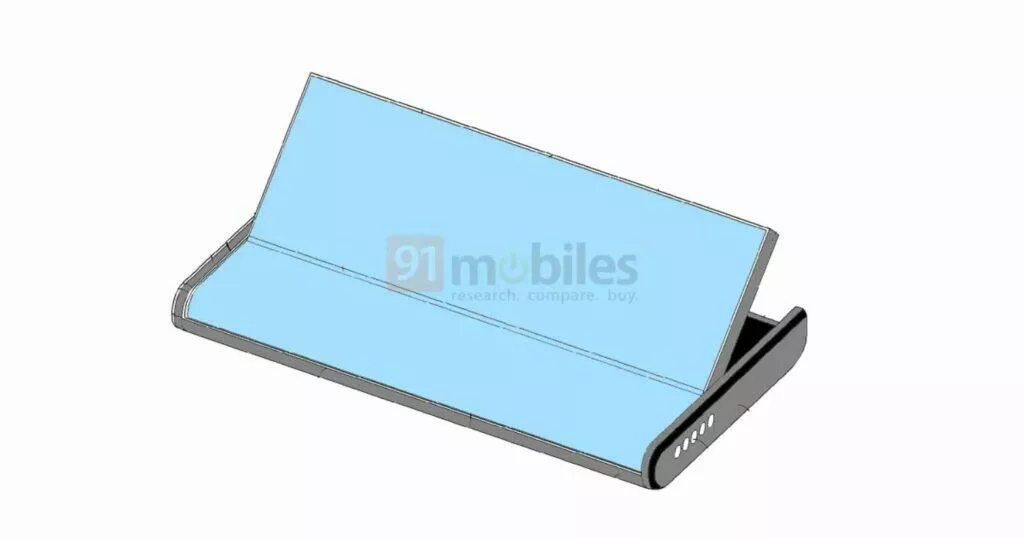 Samsung patent ohebný rolovací mobil ohnutý