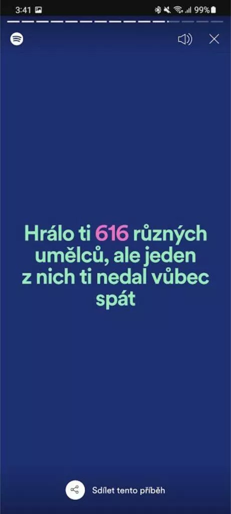 Spotify rok 2021 v kostce Spotify 2021 Wrapped 8 počet umělců