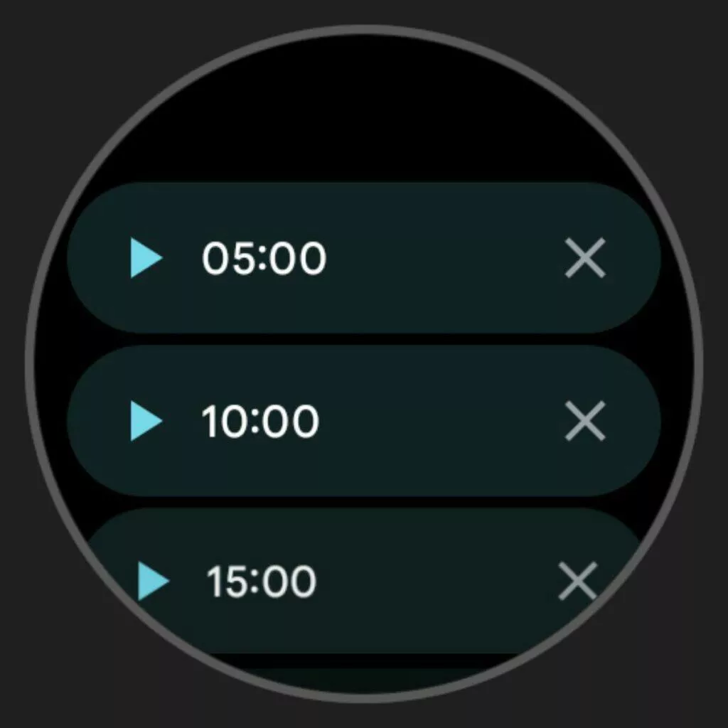 Wear OS 3 čistý systém časovače