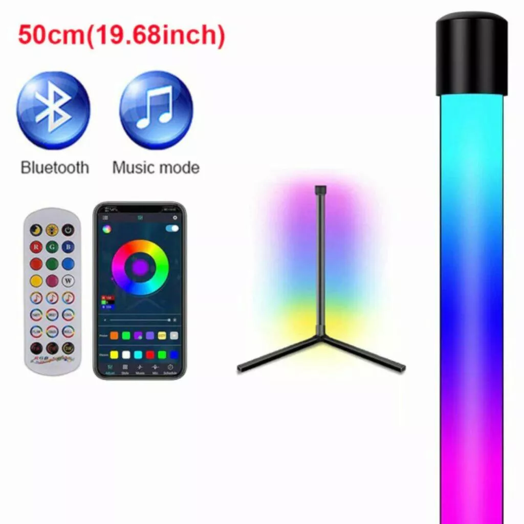 doplňky do obýváku AliExpress Stmívatelná náladová rohová LED lampa ovládání