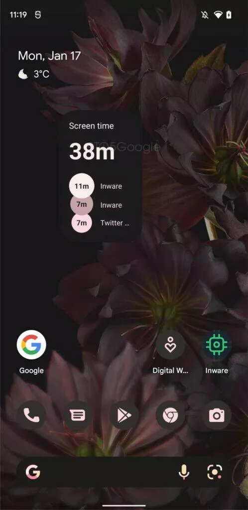 Google digitální rovnováha widget digital wellbeing čas seznam aplikací