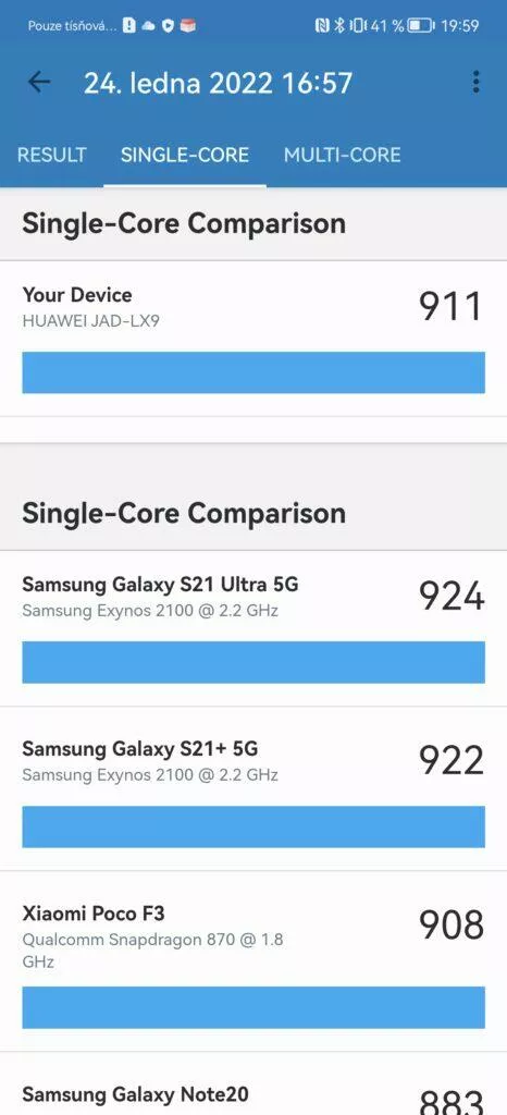 Huawei P50 Pro geekbench