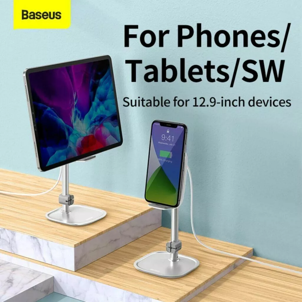 BASEUS teleskopický držák a bezdrátová nabíječka tablet telefon