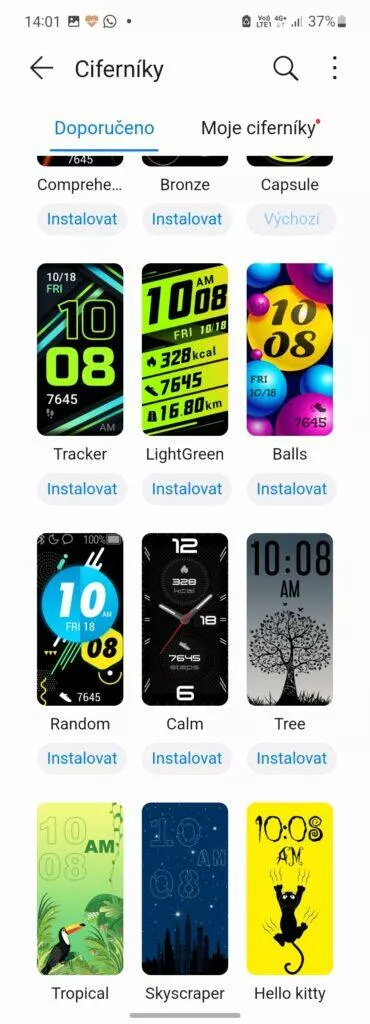 ciferníky huawei health